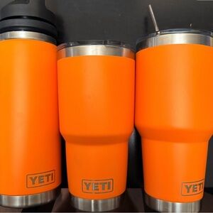 YETI Vibrant Orange Tumbler Trio